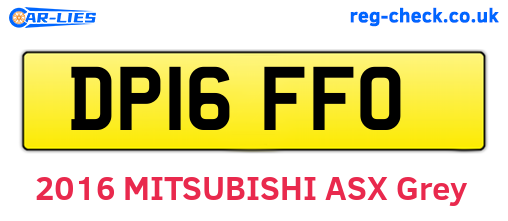 DP16FFO are the vehicle registration plates.