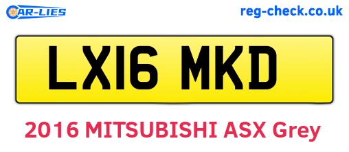 LX16MKD are the vehicle registration plates.