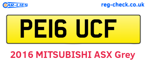 PE16UCF are the vehicle registration plates.