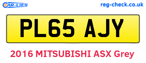 PL65AJY are the vehicle registration plates.