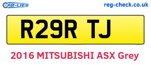 R29RTJ are the vehicle registration plates.