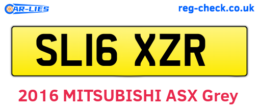 SL16XZR are the vehicle registration plates.