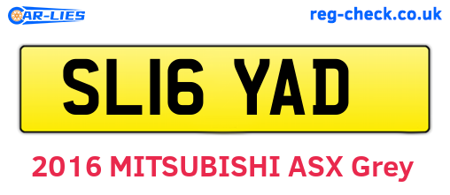 SL16YAD are the vehicle registration plates.