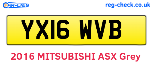 YX16WVB are the vehicle registration plates.