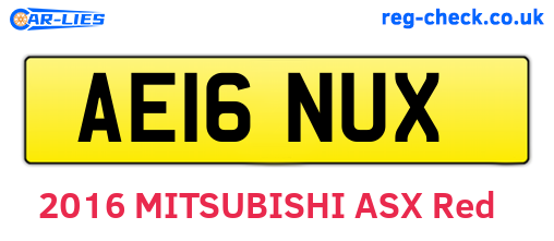 AE16NUX are the vehicle registration plates.
