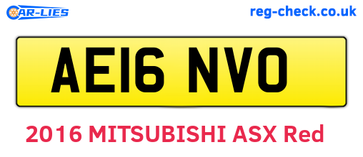AE16NVO are the vehicle registration plates.