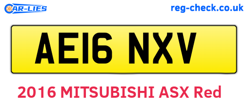AE16NXV are the vehicle registration plates.