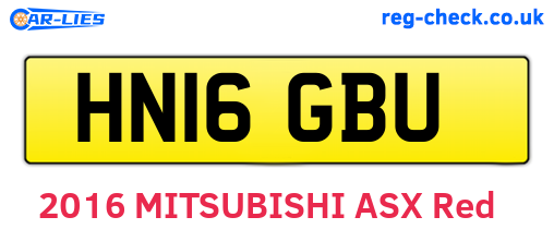 HN16GBU are the vehicle registration plates.