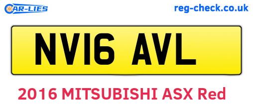 NV16AVL are the vehicle registration plates.