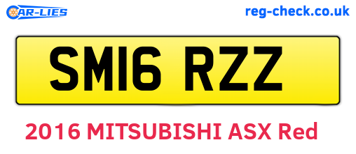 SM16RZZ are the vehicle registration plates.
