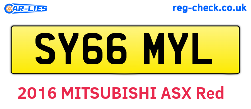 SY66MYL are the vehicle registration plates.