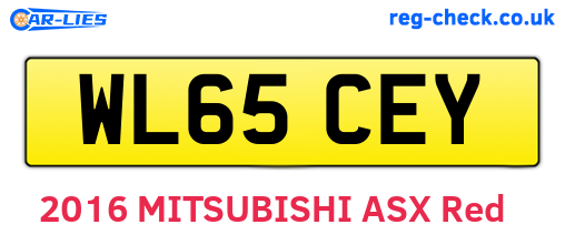 WL65CEY are the vehicle registration plates.