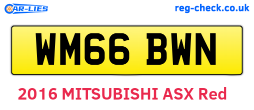 WM66BWN are the vehicle registration plates.