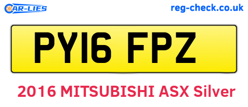 PY16FPZ are the vehicle registration plates.