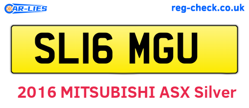 SL16MGU are the vehicle registration plates.