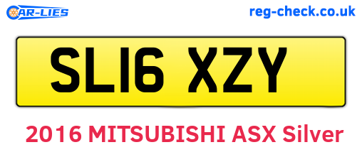 SL16XZY are the vehicle registration plates.