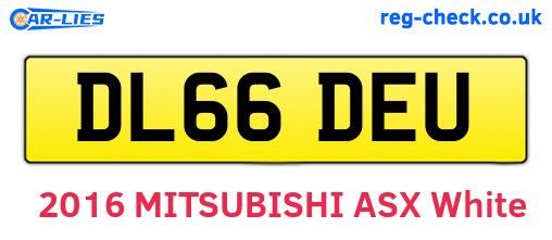 DL66DEU are the vehicle registration plates.