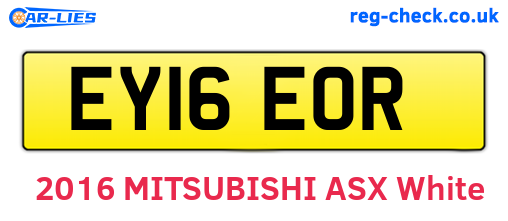 EY16EOR are the vehicle registration plates.
