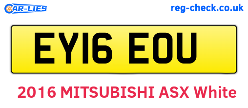 EY16EOU are the vehicle registration plates.