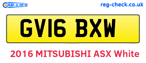 GV16BXW are the vehicle registration plates.