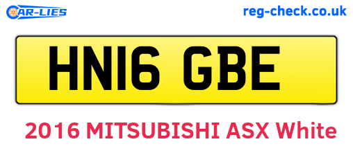 HN16GBE are the vehicle registration plates.