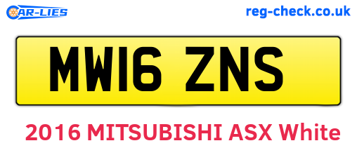 MW16ZNS are the vehicle registration plates.