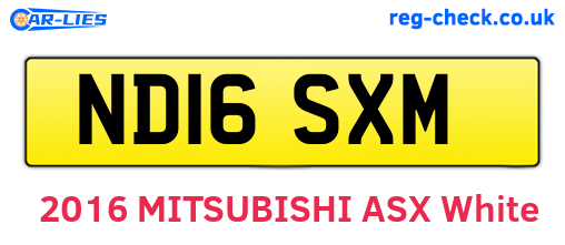 ND16SXM are the vehicle registration plates.