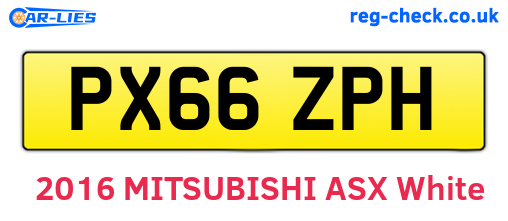 PX66ZPH are the vehicle registration plates.