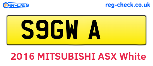 S9GWA are the vehicle registration plates.