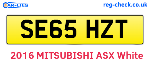SE65HZT are the vehicle registration plates.