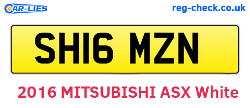 SH16MZN are the vehicle registration plates.