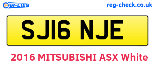 SJ16NJE are the vehicle registration plates.