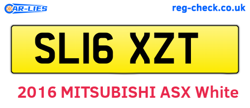 SL16XZT are the vehicle registration plates.