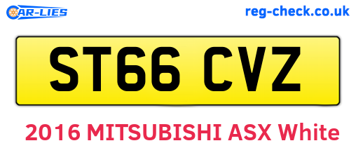 ST66CVZ are the vehicle registration plates.