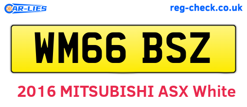 WM66BSZ are the vehicle registration plates.