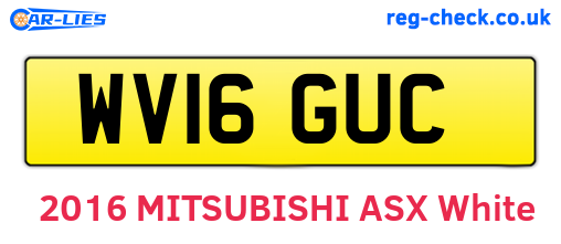 WV16GUC are the vehicle registration plates.
