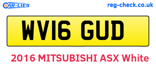 WV16GUD are the vehicle registration plates.