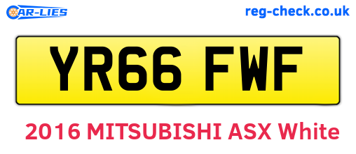 YR66FWF are the vehicle registration plates.