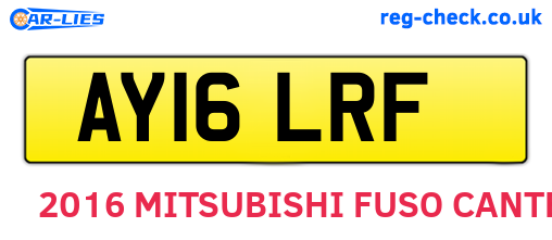 AY16LRF are the vehicle registration plates.