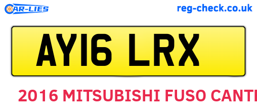 AY16LRX are the vehicle registration plates.