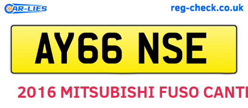AY66NSE are the vehicle registration plates.