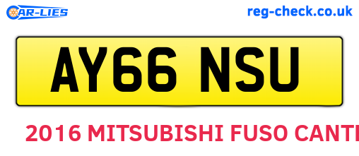 AY66NSU are the vehicle registration plates.
