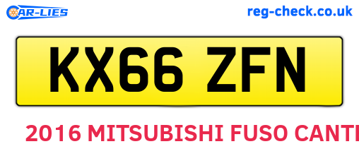 KX66ZFN are the vehicle registration plates.