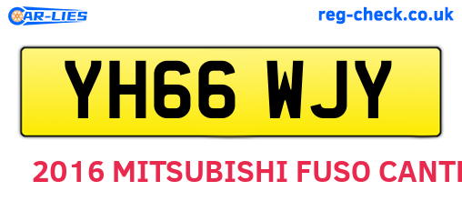 YH66WJY are the vehicle registration plates.
