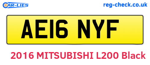 AE16NYF are the vehicle registration plates.