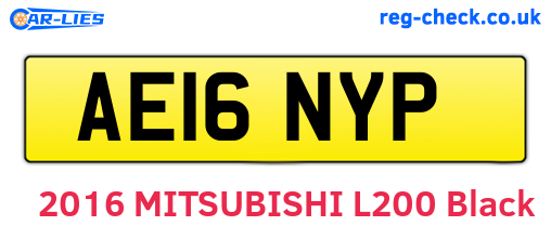 AE16NYP are the vehicle registration plates.