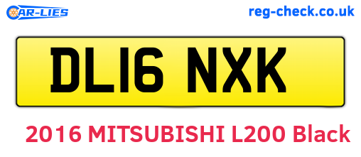 DL16NXK are the vehicle registration plates.