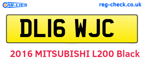 DL16WJC are the vehicle registration plates.