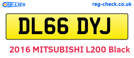 DL66DYJ are the vehicle registration plates.