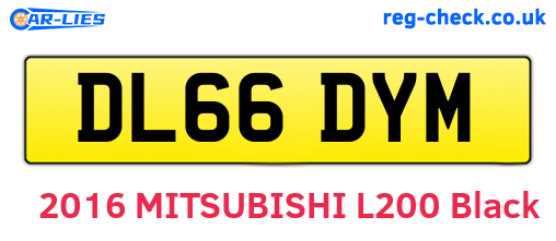 DL66DYM are the vehicle registration plates.